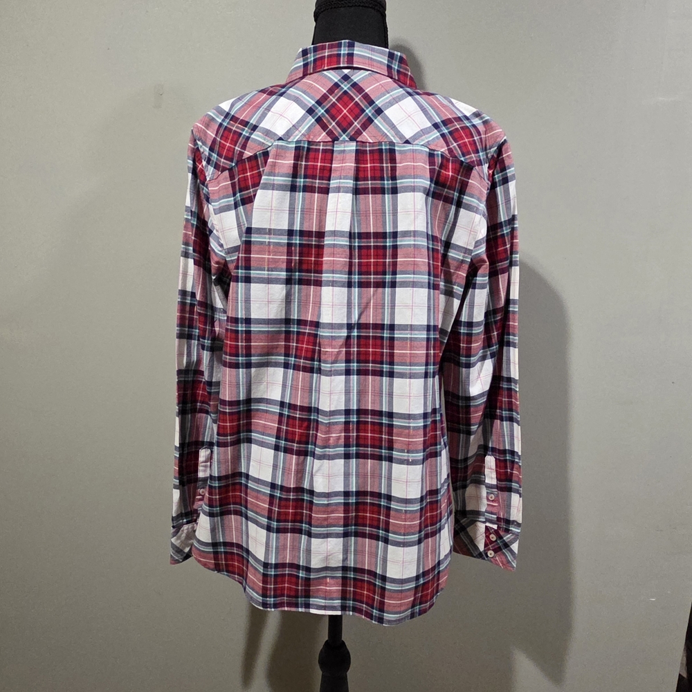 Talbots Red and Blue Plaid Shirt - Picture 6 of 9